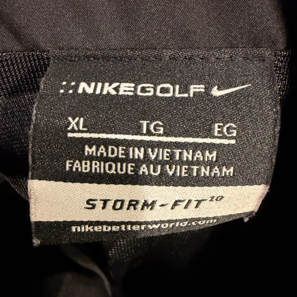Nike Golf Storm-Fit 10 Jacket Mens XL Black Full Zip Windbreaker Rain Coat - Picture 4 of 9